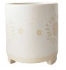 Picture of Elemental Sun Planter White & Sand Med 15cm