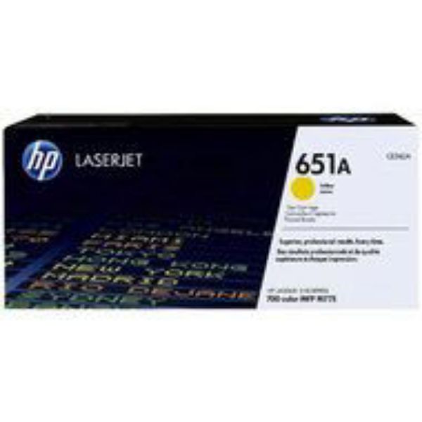 Picture of HP #651A Yellow Toner Cartridge