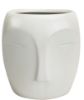 Picture of Aztec Face Vase White - Large 22cm