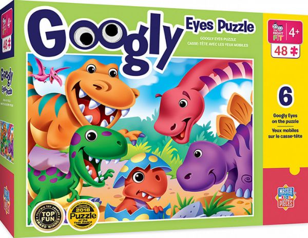 Picture of Masterpieces Puzzle - Googly Eyes Dinos Puzzle 48 pieces