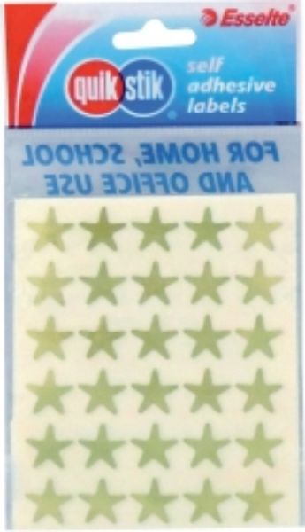 Picture of Labels Quik Stik Star Gold Flat Pack