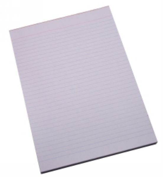 Picture of Office Pads Quill A4 Bank Ruled White 100 Leaf 50GSM