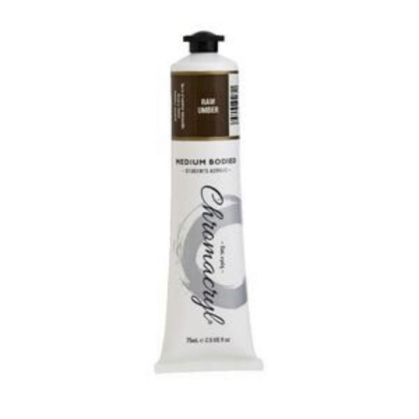 Picture of Paint Chromacryl 75ml Acrylic Raw Umber