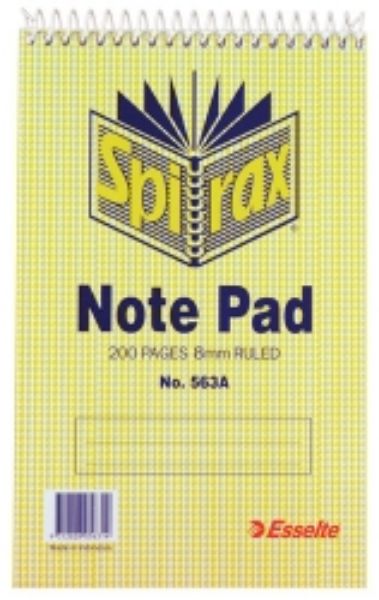 Picture of Notebook Spirax 563A 200mm X 125mm 200 Pages