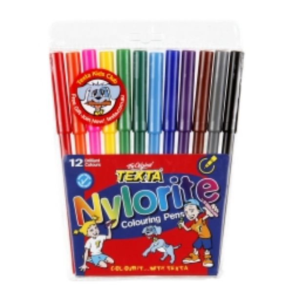 Picture of Markers Texta Nylorite Wallet Packet 12