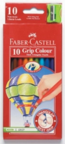 Picture of Pencils Coloured Faber Junior Tri Grip Packet 10