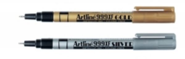 Picture of Marker Artline 999XF Permanent 0.8mm Bullet Nib Silver