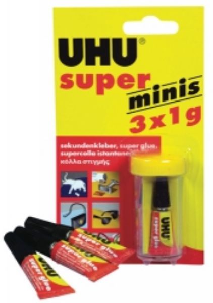 Picture of Glue UHU Super Glue Minis 3 x 1ml