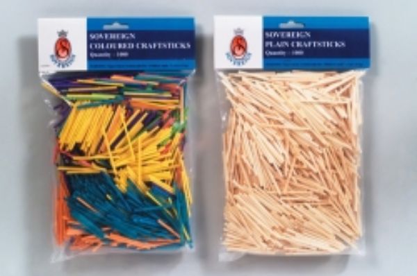 Picture of Craft Matchsticks Plain Packet 1000