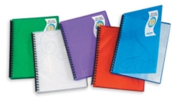 Picture of Display Book A4 30 Pockets Refillable Purple