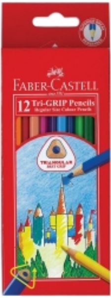 Picture of Pencils Coloured Faber Tri-Grip Packet 12