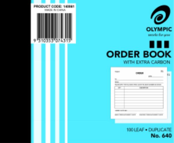 Picture of Order Book Olympic #640 Carbon Duplicate 125mm x 100mm