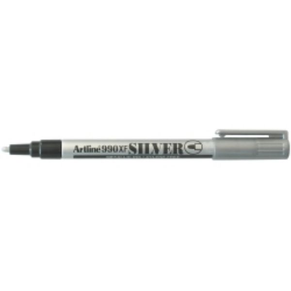 Picture of Marker Artline 990XF Permanent 1.2mm Bullet Nib Silver