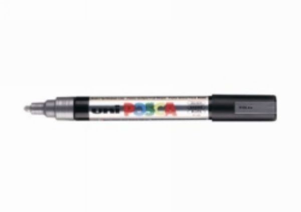 Picture of Marker Uni-ball Posca PC5M Bullet Tip Silver