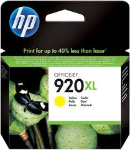 Picture of HP 920XL Yellow High Yield Ink Cartridge