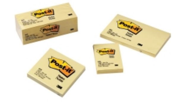 Picture of Notes Post-it #654 76mm X 76mm Yellow Packet 12