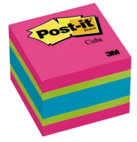 Picture of Notes Cube Post-it 48mm X 48mm 2051-MC Brights Packet 400