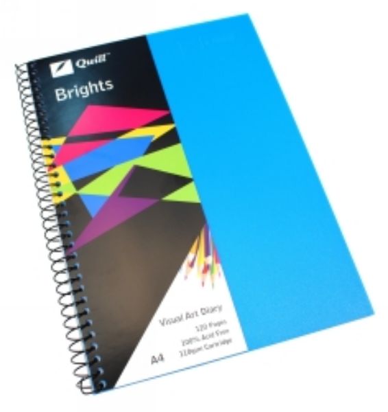 Picture of Visual Art Diary A4 Quill Blue 110gsm 120 Pages