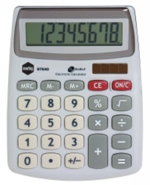 Picture of Calculator Marbig Desktop Compact Dual Powered