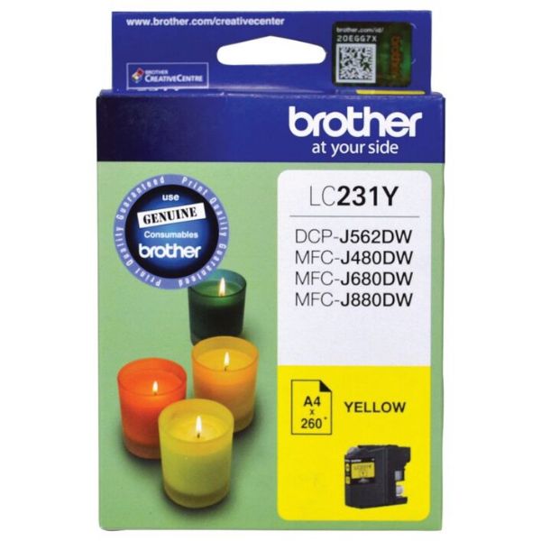 Picture of Brother LC-231 Yellow Ink Cartridge