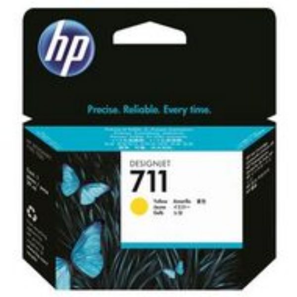 Picture of HP 711 29ml Yellow Ink Cartridge 3 Pk