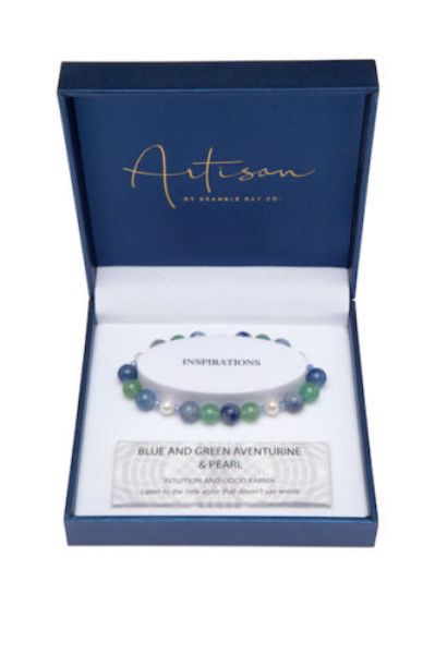 Picture of Blue & Green Aventurine & Pearl Bracelet