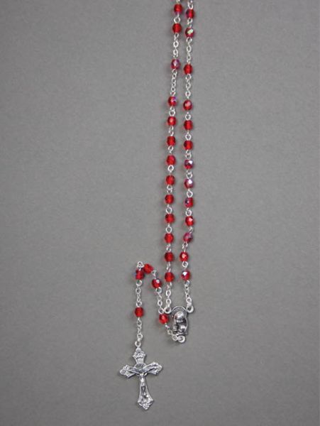 Picture of Rosary Crystal Red 4MM