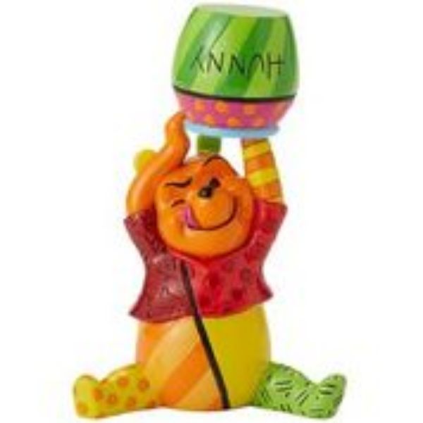 Picture of Britto Mini Disney Figurine Pooh with Pot 9.5cm