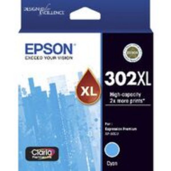 Picture of Epson 302 High Yield Cyan Ink Cartridge