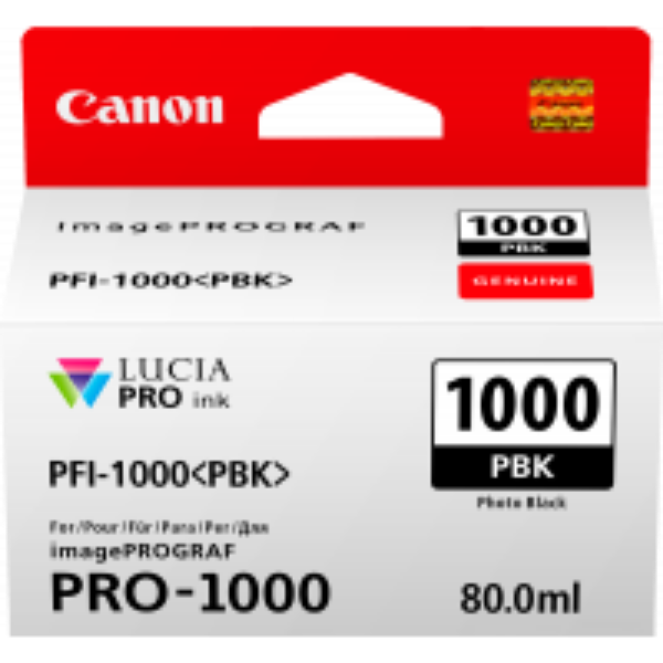 Picture of Canon PFI1000 Photo Black Ink Cartridge