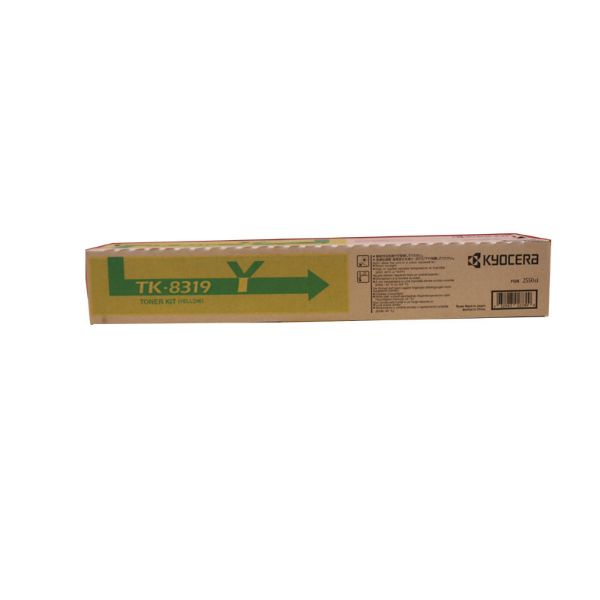 Picture of Kyocera TK-8319 Yellow Toner Cartridge