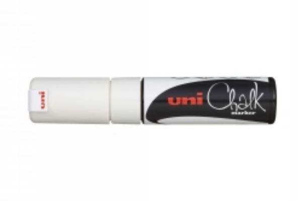 Picture of Marker Chalk Uni-ball 8.0mm Chisel Tip White