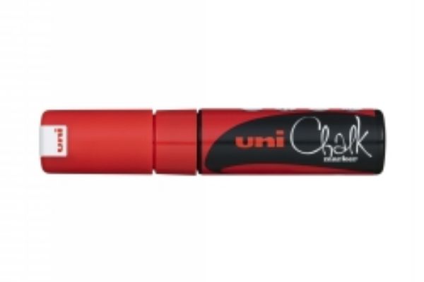 Picture of Marker Chalk Uni-ball 8.0mm Chisel Tip Red