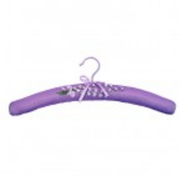 Picture of Coat Hanger Corded with Flower Lavender