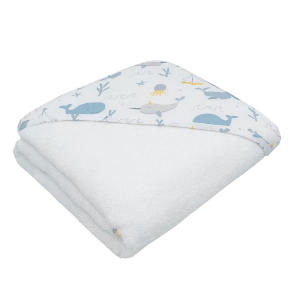 Picture of Muslin Hooded Towel - Whale of a Time