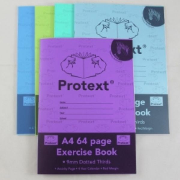 Picture of Exercise Book Protext A4 64 Pages 9mm Dotted Thirds