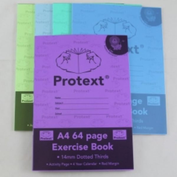 Picture of Exercise Book Protext A4 64 Pages 14mm Dotted Thirds